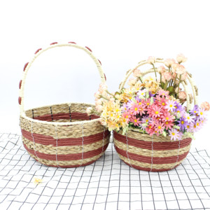Runder Papiers eil mit hohem Griff <span class=keywords><strong>Pussy</strong></span> Mixed Multi color Hochwertiger Blumen korb Aufbewahrung skorb - Product Image 6