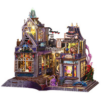 Yuangu DIY Cabin Secret Realm Door Wood E-commerce Toys Models Handmade Assembly Kit Book Stand Usia 14+