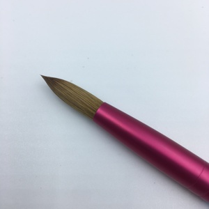 แปรงอะคริลิคสำหรับทำเล็บ ขนโคเลนสกี้แท้ 100% ด้ามพลาสติก สีฟ้าชมพู หลายขนาด # 2- # 24 สำหรับงานศิลปะเล็บมืออาชีพ - Product Image 3