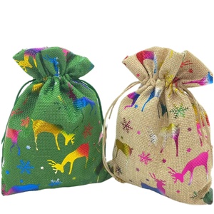 Bolsas de Regalo de Algodón con Cordón Personalizadas para Navidad, Bolsa de Regalo para Dulces - Product Image 1