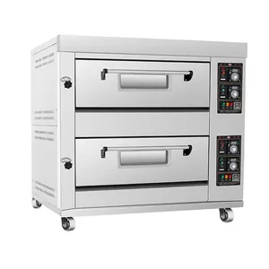 Hoge Productie Industriële Afneembare 12 Trays Hete Lucht Circulatie Stoomdek Gas Convectie Oven Voor Brood En Cake