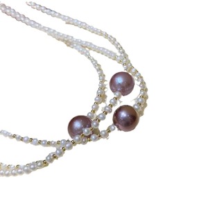 Collier pendentif en or jaune 18 carats avec perle naturelle violette de 11-12 mm ronde, légèrement imparfaite, forte brillance, directement de l'usine - Product Image 5