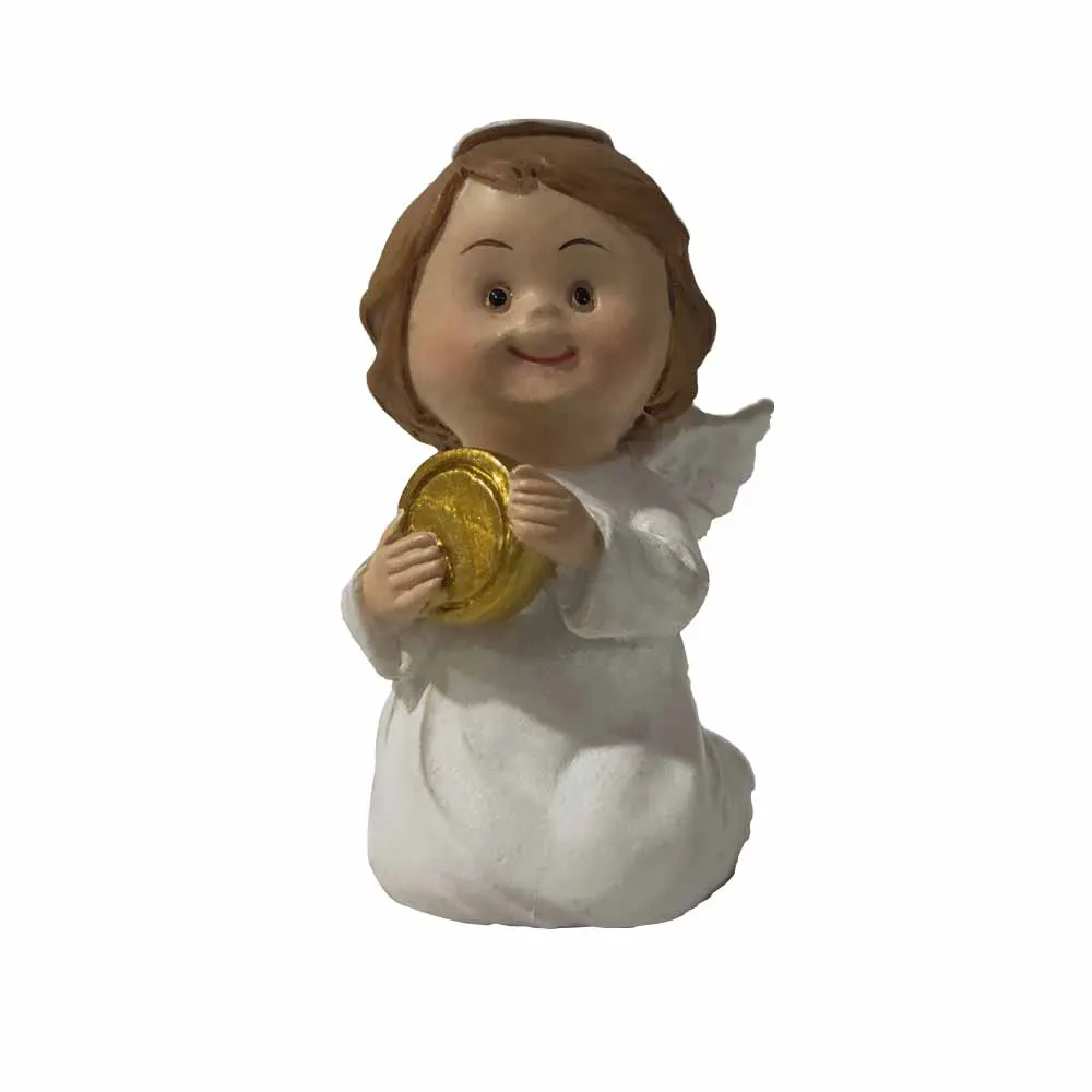 Mini estatuilla de Ángel de resina blanca, regalo de recuerdo de decoración de boda hecha a mano, barata