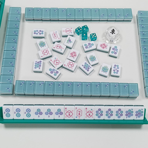 Fichas de Mahjong Americanas Personalizadas Tipo USA, Juego de Mahjong de Acrílico Transparente, Logotipo OEM en Capa Intermedia, Estilo Mahjong de Moda en Instagram - Product Image 4