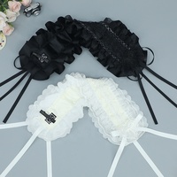 Serre-tête en dentelle style gothique Lolita, accessoire pour cheveux avec nœud style poupée, décoration capillaire sombre et douce