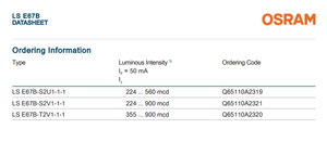 Meilleur prix pour les LED OSRAMs Discrete 2.2V 4-PLCC LS E67B-T2V1-1-1 Rouge 633nm SMD Chip Dimmable avec garantie de 3 ans - Product Image 3