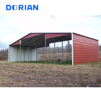 Kits de construction préfabriqués de grange de poteau de stockage de ferme de botte en acier de grande envergure