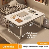 Table de lit pliable multifonctionnelle, bureau d'ordinateur d'apprentissage de style dessin animé pour dortoir, design moderne pour chambre à coucher, durable, pour personne paresseuse à la maison