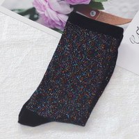 Personnalisation complète, chaussettes en filigrane de haute qualité pour femmes, chaussettes sexy pour femmes, chaussettes scintillantes printemps-automne, couleur bonbon, style coréen