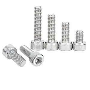 OEM ODM 304 316 Stainless steel hexagonal socket bolt M2 M3 M4 M5 M6 Cup socket screw 12.9gr5 titanium bolt DIN912 chemset bolts