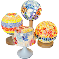 Kit de fabrication de lampe de nuit en mosaïque à faire soi-même, kit d'artisanat en mosaïque pour enfants