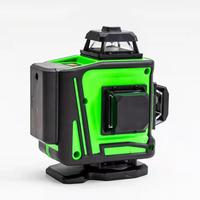 Niveau laser rotatif autonivelant vert Hilda 4D, haute qualité, 360° horizontal et vertical, 16 lignes pour un alignement précis