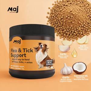 Compresse Masticabili <span class=keywords><strong>per</strong></span> <span class=keywords><strong>Cani</strong></span> Contro Pulci e Zecche, Supporto Immunitario Naturale, Salute <span class=keywords><strong>di</strong></span> Pelle e Pelo, <span class=keywords><strong>Per</strong></span> Tutte le Razze e Età, Gusto Pollo, ODM e OEM - Product Image 4