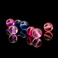 Perles Rondes de Haute Qualité en Spinelle de Laboratoire de 8 mm, Rubis, Saphir Jaune et Bleu, Pierres Précieuses Colorées avec Trou Complet pour Accessoires de Bijouterie