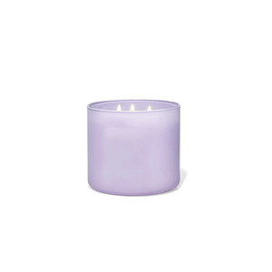 Bougie parfumée à 3 mèches, lilas, cire de soja, essence de lavande, récipient en verre - Product Image 1