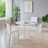 Silla de Comedor de Plástico al por Mayor de Fábrica, Silla Moderna Apilable sin Brazos para Restaurante, Silla de Color Sólido para Hogar y Cafetería
