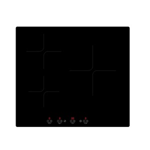Table de cuisson à induction encastrable à quatre brûleurs, homologuée CE, avec commande tactile par capteur, 3 brûleurs - Product Image 1