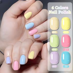 6 pièces/SET Gel à ongles couleurs macaron 0,24 oz, couleurs vives et éclatantes, parfait pour les salons de manucure familiaux - Product Image 6