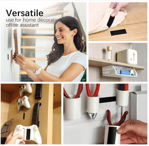 भारी शुल्क 2.5x10 सेमी डबल-पक्षीय चिपकने वाला पट्टी स्व-चिपकने वाला नायलॉन हुक लूप टेप सॉफ्ट स्टिकी पीठ वेक्रोस - Product Image 6