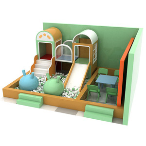 Ensemble de jeu rembourré antidérapant pour enfants <span class=keywords><strong>d</strong></span>'âge préscolaire, avec toboggan et piscine à balles, pour usage domestique et salle de jeux intérieure - Product Image 2