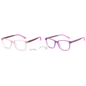 Fashion Children Colors Change Photochromic Glasses Frames Kids Optical Glass Frame Girls Boys Ready Stocks