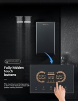 Chauffe-eau électrique sans réservoir mural à écran LED, commande tactile, étanche IPX4, fonctionnement en anglais, pour salle de bain, hôtel