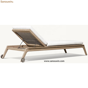 Lit de repos en teck durable fabriqué à la main dos tissé tous temps mobile confortable résistant aux taches bonne qualité - Product Image 4