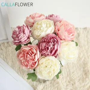 محاكاة الحرير اليدوية الشاي الورود الزهور طويلة الجذعية الاصطناعي زهرة الكاميليا