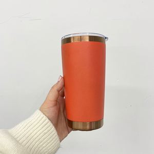 Laser Engraving Stainless Steel <b>Cup</b> Powder Coated Insulated 20oz Copper Plated Colored Tumbler with Magnetic Slide <b>Lid</b> - Product Image 3