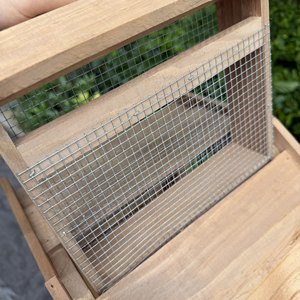 Freestanding Wooden Garden <b>Bird</b> Seed Feeder Table with Roof Solid Wood Eco-Friendly House <b>Stand</b> - Product Image 6