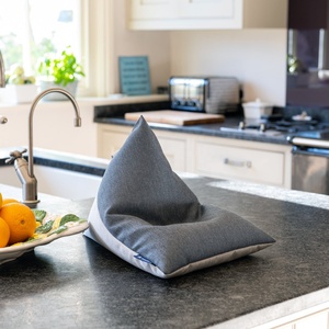 Coussin bicolore Ipad oreiller Iphone support de tablette support de lecteur tissu poufs chaise maison bureau salon réglable - Product Image 4