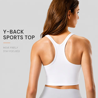 Haut de sport rembourré amovible pour femme, sans manches, soutien-gorge de sport pour la course, l'entraînement et les exercices athlétiques