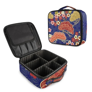 Professional Waterproof Cosmetic <b>Case</b> Black Customized Travel Zipper Makeup Set Bag <b>Make</b> <b>up</b> Boxes Customs - Product Image 5