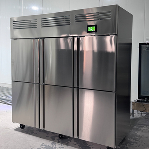 Congélateur vertical en acier inoxydable à 6 portes, réfrigérateur commercial R290, prix d'usine CE - Product Image 1
