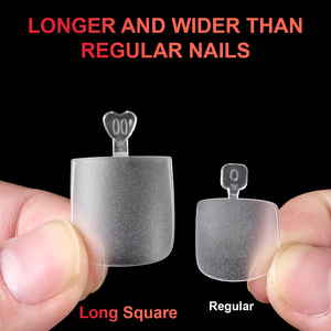 320 <span class=keywords><strong>faux</strong></span> ongles carrés givrés pour les orteils, 16 tailles, extensions d'ongles en <span class=keywords><strong>gel</strong></span> mat souple - Product Image 3