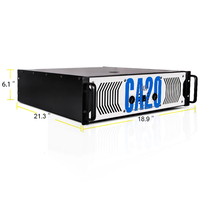 CA20 3U profesyonel güç amplifikatörü 2ch 1500W sahne performansı için konser konferans KTV parti KTV Impedance empedans Metal