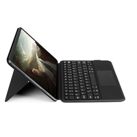 Funda con Teclado Magnético Ultra Delgado de Cuero PU para iPad Pro de 12.9 Pulgadas, USB-C, Inalámbrico, Bluetooth