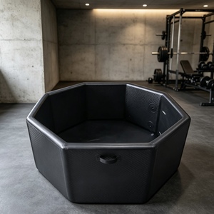 Chic luxury bathing tub set octagonal brushed texture outdoor tub for athletes daily cold soaking maintenance Ice <b>Bath</b> Tub - Product Image 1