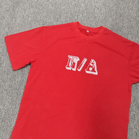 Kaos Crewneck Lengan Pendek Katun Acid Wash Oversize Sablon Berkualitas Tinggi untuk Pria