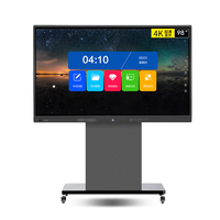 Monitor Portátil con Pantalla Táctil de Aluminio de 98 Pulgadas y 4K con USB-C, Soporte de Piso, SDK de Gráficos de Animación para Tiendas Minoristas, Sistema de Señalización, OEM QuadCreate