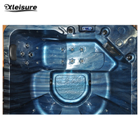 Bain à remous carré en acrylique pour piscine spa avec hydromassage complet pour système de contrôle Balboa extérieur Capacité de 6 personnes