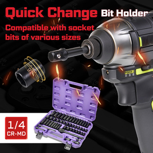 29/50/<span class=keywords><strong>64pcs</strong></span> 1/4 inch ổ đĩa từ xoay bugi ổ cắm với trường hợp bảo vệ bộ công cụ - Product Image 4