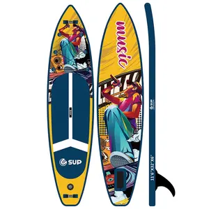 Şişme çift katmanlı SUP ayakta kullanılan kürek kurulu toptan fiyat şişme padp paddleboard waterplay sörf