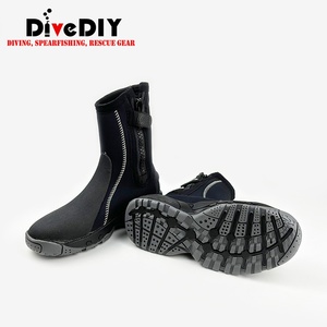 Botas de Buceo de Neopreno con Cremallera Lateral YKK, Correa de Velcro Ajustable, Puntera y Talón Reforzados, Suela de Goma Antideslizante para Pesca Submarina - Product Image 4