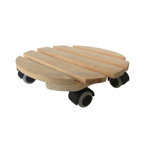 ओम अनुकूलन योग्य हल्के 60 किलोग्राम भार wpc लकड़ी की गुड़िया 4-पहिया ट्रॉली गाड़ी भंडारण और उपकरणों के लिए टिकाऊ मंच के साथ - Product Image 5