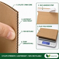 Boîtes d'expédition en carton ondulé écologiques personnalisées, petites boîtes en papier kraft pour bijoux, cosmétiques, étuis de téléphone, emballage