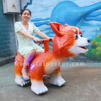 Amusant amusant juste animatronique ride dragon sur jouet cour extérieure