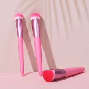 2024 personnalisé petit rose en forme de coeur nanofibre cheveux fond de teint pinceaux anti-cernes pour le visage utilisé fard à joues maquillage usine directe - Product Image 5