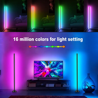 Lampe sur pied modulable RGB à détection de mouvement pour compétition, ambiance musicale, salon, chambre, coin