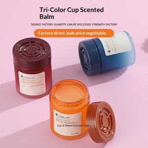 Vaso de Vidrio Tricolor para Bálsamo de Perfume Sólido, Difusor Natural de Aromaterapia, Decoración para Coche y Hogar - Product Image 3